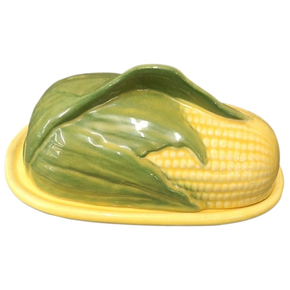 Rare Vintage Shawnee Corn King butter dish Farmhouse country shabby retro